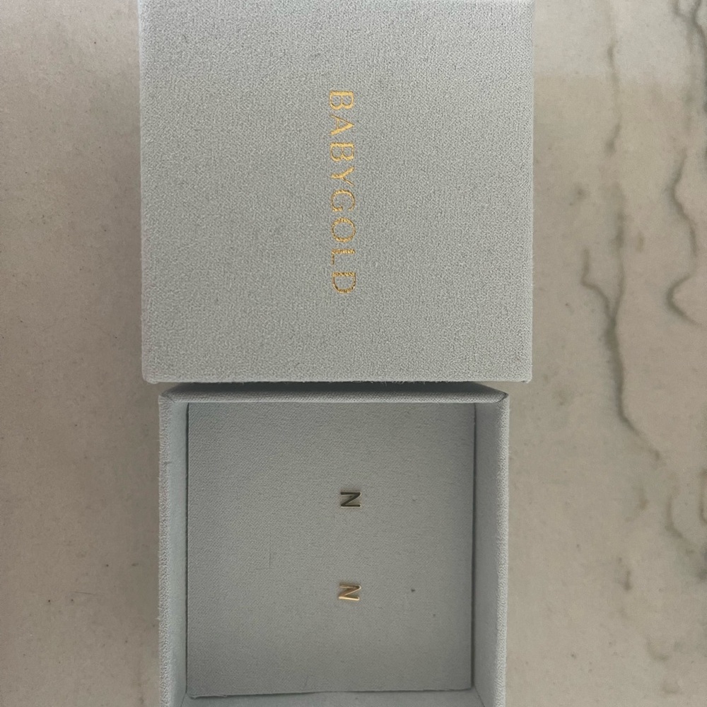 Babygold Solid Letter Studs - 14k Gold!